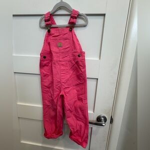 Carhartt Kids Bright Pink Overalls size 3T